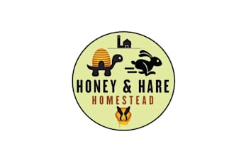 design artwork honey hare homestead logo