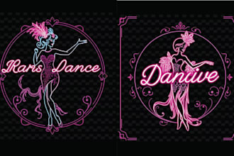make colorful night club t shirt dance studio logo