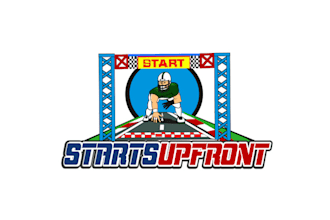 make awesome genuine sports brand logo for starts up front