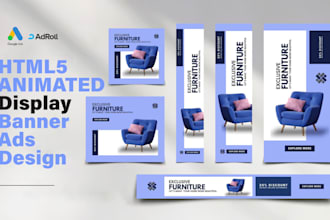 design google display banner ads for adroll or adwords