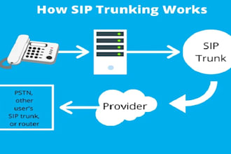 setup office system ipbx pbx estension or did number sip trunk