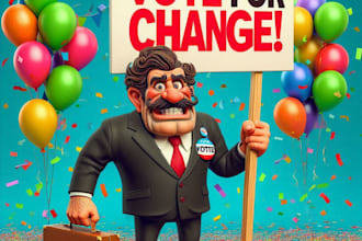 draw satire, editorial or political cartoons for you