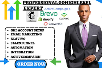setup gohighlevel klaviyo email marketing flows brevo workflow activecampaign