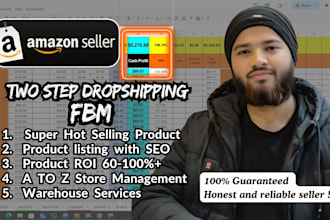 do 2 step dropshipping amazon seller store management fbm va