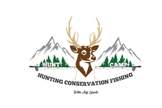 design the best beautiful hunting podcast logo