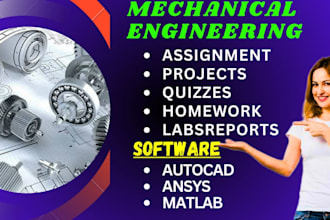 help you in mechanical and mechtronics matlab, solidworks and cad projects