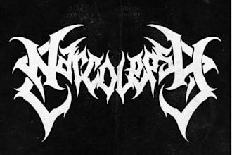 draw death metal, black, brutal death metal logo
