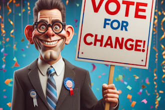 draw political cartoon and comic