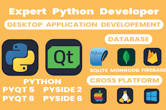 develop custom desktop applications with python pyqt pyqt5 pyqt6 pyside2 pyside6