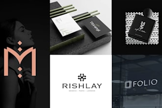 do highly modern minimal and luxury business logo design