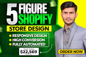 design, redesign shopify store, shopify dropshipping store or shopify website