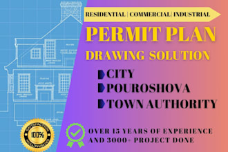 prepare city permit, real estate blueprint drawings