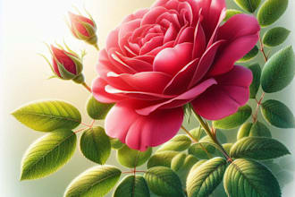 draw botanical illustrations of flowers, plants and fruits