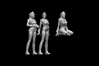 sculpt 3d nsfw female character, erotic miniature, metahuman model in zbrush