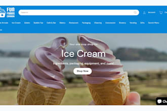 build ice cream website chocolate shopify store, gelato, yoghurt website