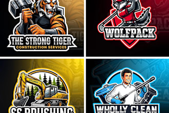 design abstract delightful mascot logo with satisfaction guarantee