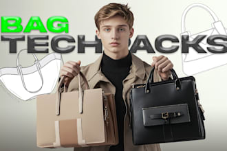 create professional handbag, backpack, wallet, tote bag sketch and tech pack