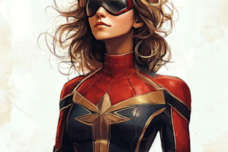 draw superhero comic book illustration dc comic character