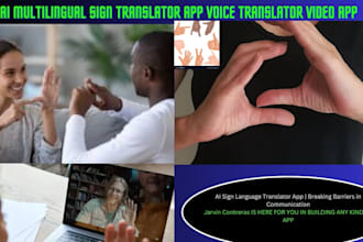 develop ranked ai multilingual sign translator app voice translator video app