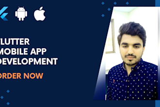 develop a custom flutter app for android and ios