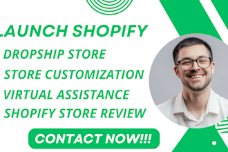 be your shopify launch dropship store shopify store review store customization
