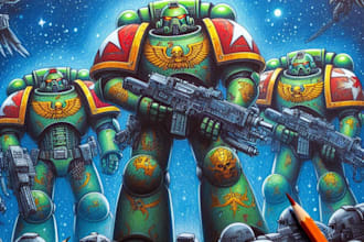 make an you as favorite space marine 40k warhammer art