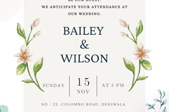 create customized wedding card,thank you card as you want
