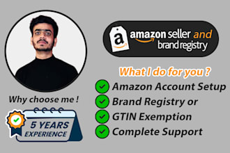 setup amazon seller account and do brand registry for amazon india