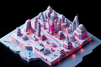 create a professional isometric map