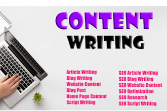 write content for blogs, websites, and product listings
