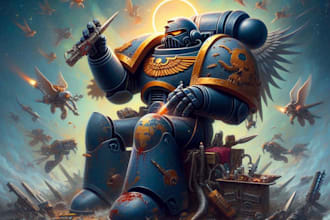 make an you as favorite space marine 40k warhammer art