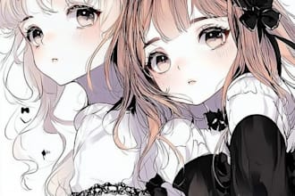 draw black and white manga and anime art