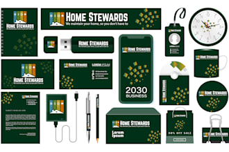 design logo business card and full branding stationary