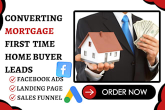generate mortgage hard money dscr first time home buyer va loan leads