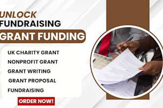 do non profit grant writing  UK charity grant  fundraising grant research