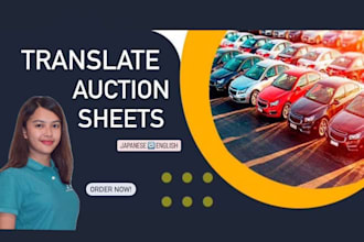 translate japanese car auction sheet to english