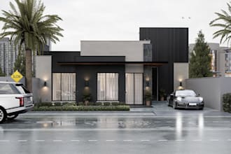 do realistic architectural 3d visualization and exterior 3d rendering