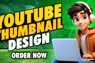 design attractive clickbait amazing youtube thumbnail in 5hr