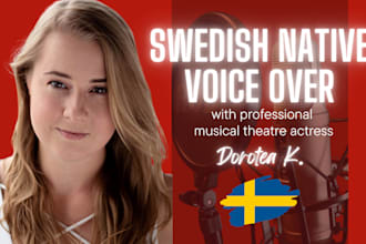 record your female swedish voice over