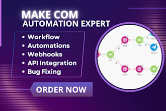 make com automation zapier automation make com integromat api integration expert