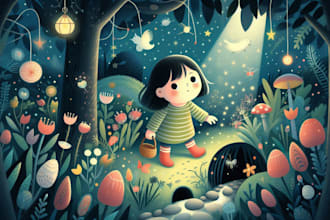 children story book, story book illustration, children story book