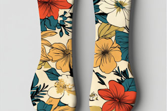 do sublimation all type of unique socks design and pattern