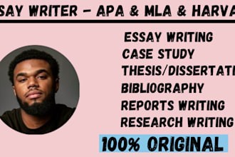 do reports, research, essays, case studies, summaries, and citation in apa, mla
