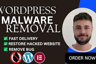do wordpress malware removal, clean, fix hacked site and improve security