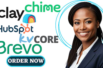 set up clay com  hubspot CRM hubspot automation lofty CRM kvore chime brevo