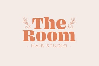 create a unique hand drawn botanical boho logo