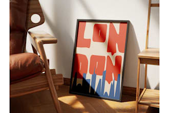 create stunning minimalist wall art design and typography