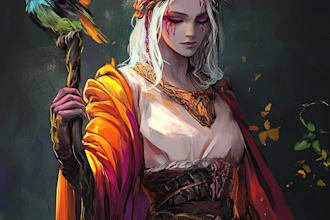 make a game character art in unique style