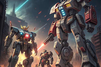 make gundam, transformer, robot, armor, mecha art style