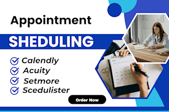 set up acuity scheduling, square, booking appointments, calendly